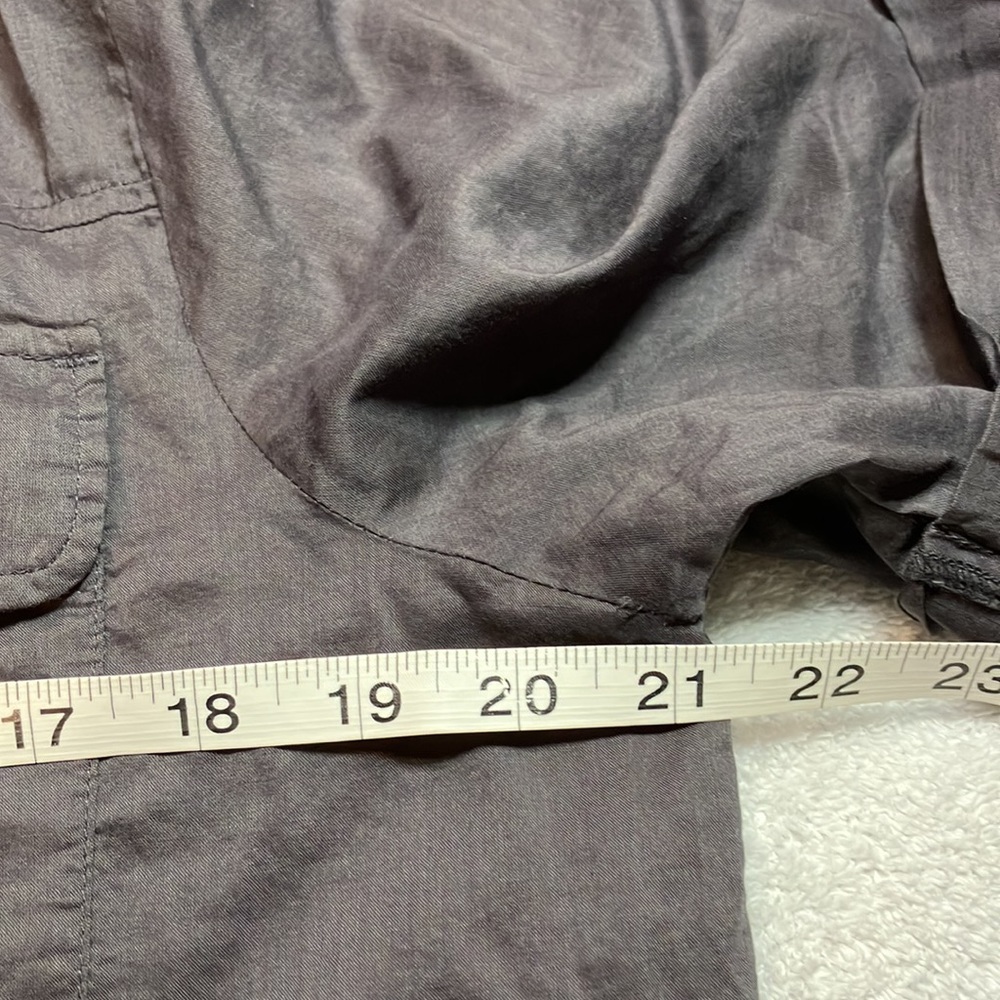 Faherty The Uptown gray button front short sleeve popover - Picture 6 of 8